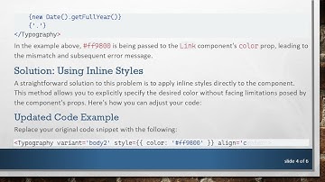 Resolving the MUI Failed prop type Error: How to Properly Set Colors in Material-UI