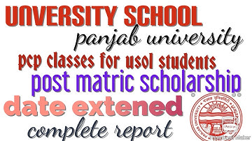 kind attention USOL students, PCP Classes scheduled, submission of scholarship forms date extended..