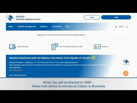 MIGRIS. Login as identified user. Connect using VIISP.