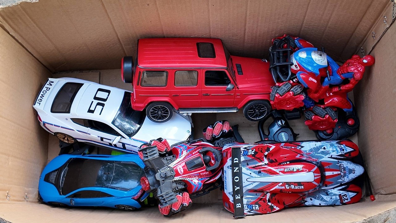 Unboxing car RC and test | RC BMW , MEC g63 , rc spider man , RC f1 . supper car