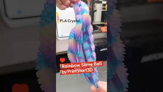 3D Printed Spiky Slime Ball using Amolen PLA Crystal Rainbow
