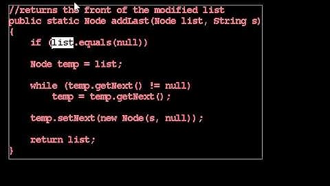 Linked Lists 9:  Adding to an Empty List