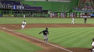 MIL@MIA: Segura scores on Ramirez's grounder in sixth