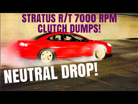 Dodge Stratus R/T Stick Shift With 7500rpm 5th Gear Clutch Dumps And Burnouts. Neutral Drop