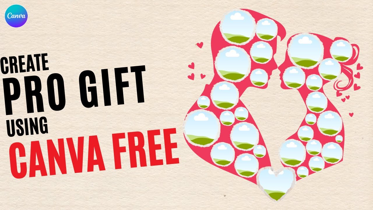 How to Make a Scrapbook Style Couple Silhouette Collage | Canva Tutorial