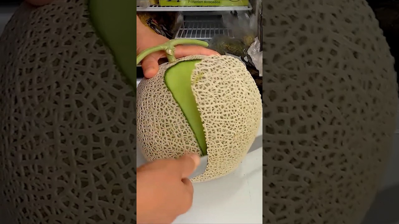 1.500WON Healthy Honeydew Melon Popsicle - Fruit Cutting Skills 
