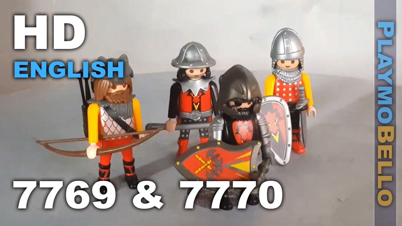 2005) Playmobil 7769 Dragon Knight Captain and 7770 Dragon Knights