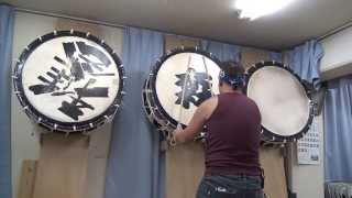20131216二木組 ねぶた囃子太鼓練習 - YouTube