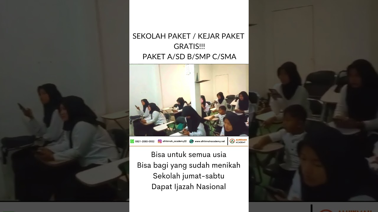 SEKOLAH PAKET / SEKOLAH KESETARAAN PKBM ALHIKMAH