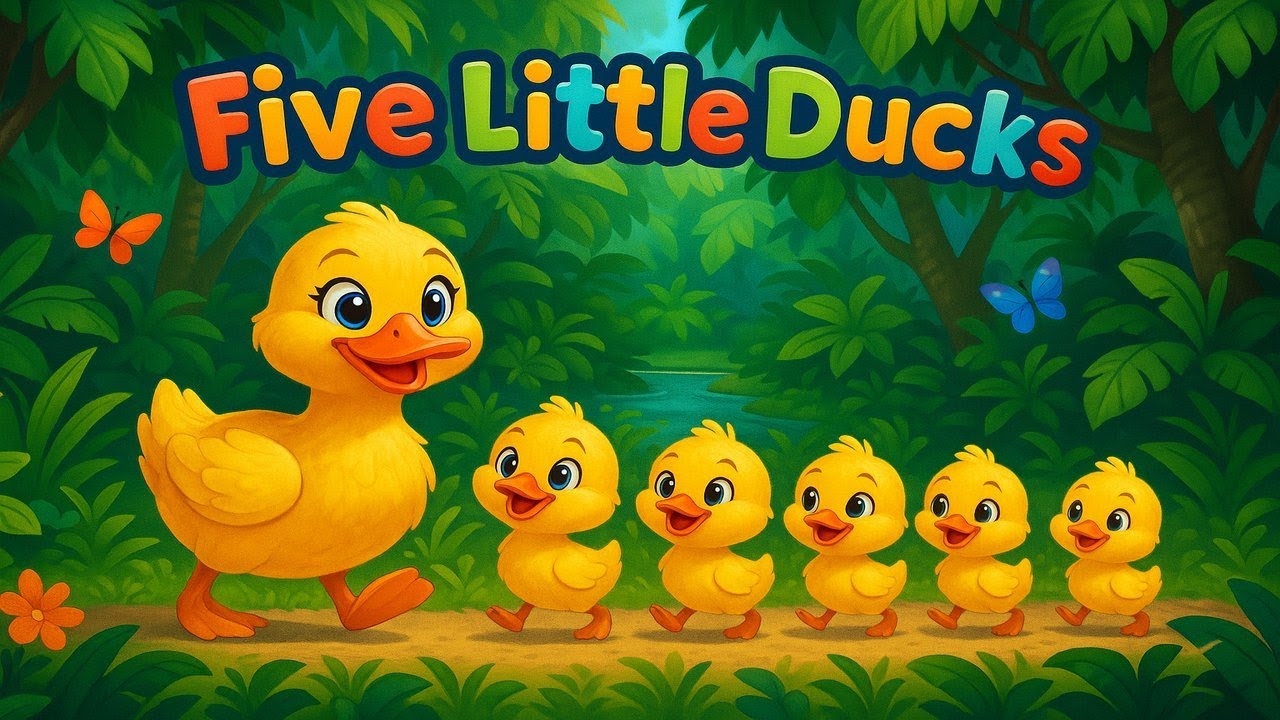 Five Little Ducks | Toddler Brain Break Movement Song (Indoor Wiggles)