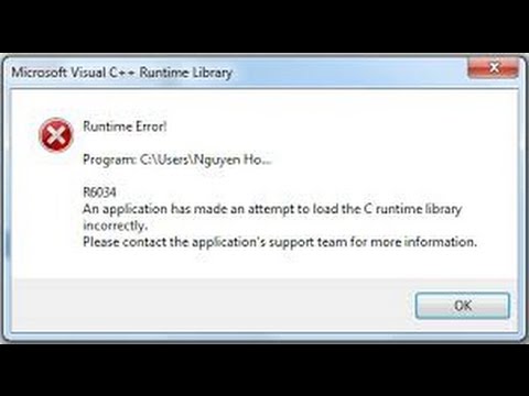 حل مشكلة Microsoft Visual C Runtime Library Error وحل مشكلة توقف
