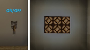 How to make a working light switch in minecraft