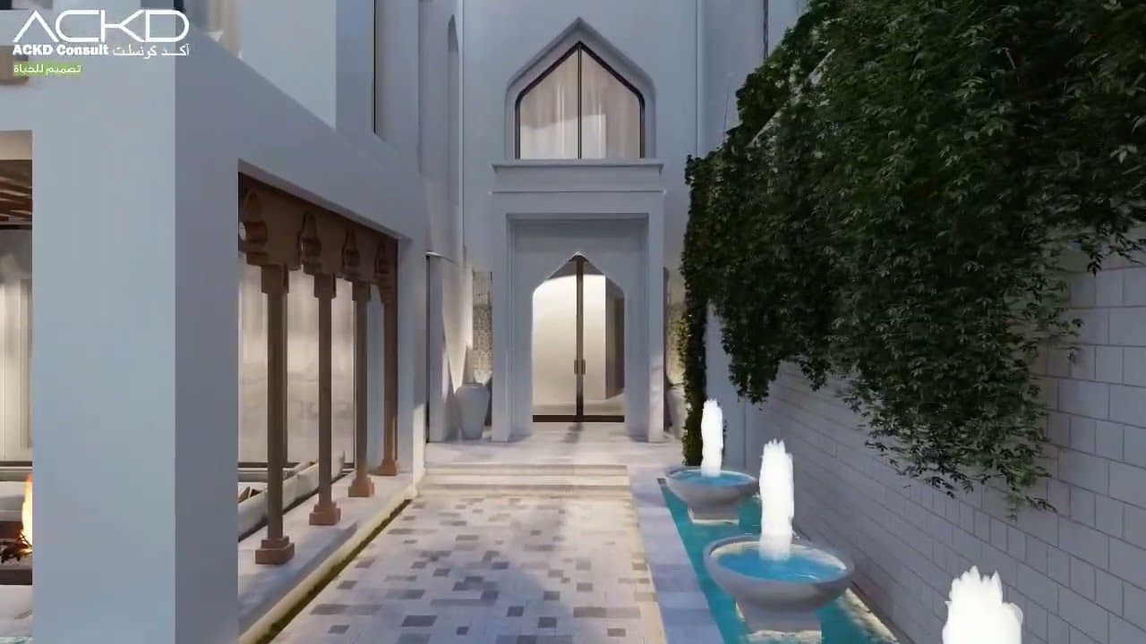 تصميم فيلا على الطراز الاسلامي الحديثModern  | Islamic Style villa