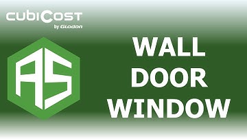 14. Quantity take-off for Walls, Doors, Windows in Cubicost TASC #5DBIM #CUBICOST #TAS #TRB #DTC