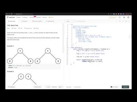 Leetcode 100. Same Tree