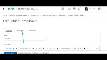 Modify drop box with release conditions in D2L