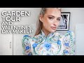 FULL TRANSFORMED GARDEN TOUR AND VALENTINES DAY MAKEUP LOOK | INTHEFROW