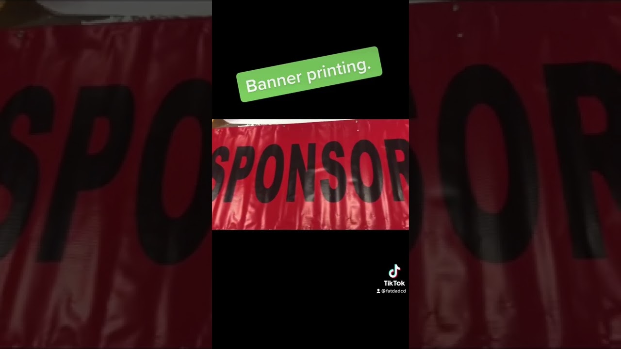 A banner we printed. 