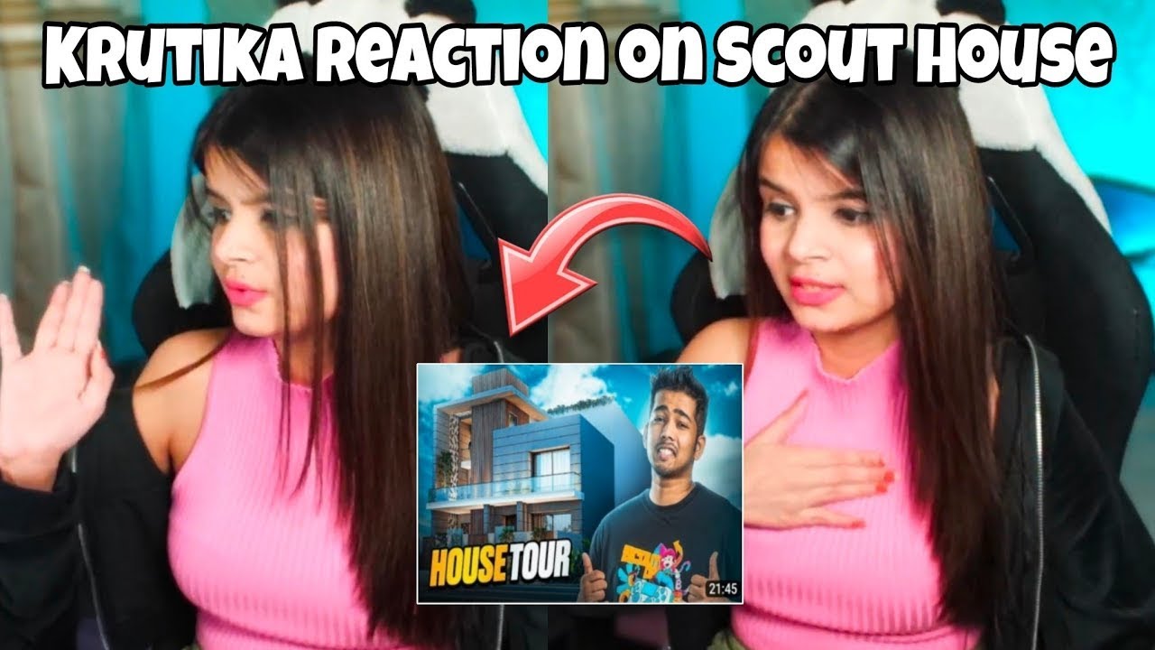 Krutika Reaction on Scout House Tour 😱 scout YouTube