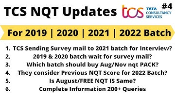 TCS NQT Queries | 200+ Queries Solved | Important for 2019 | 2020 | 2021 & 2022 Batch #tcsnqt