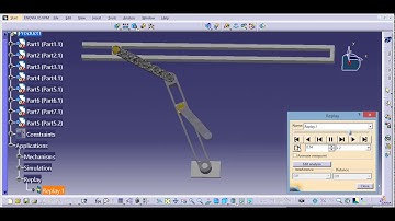 catia v5 aniation ##19:(Slider-crank mechanism)