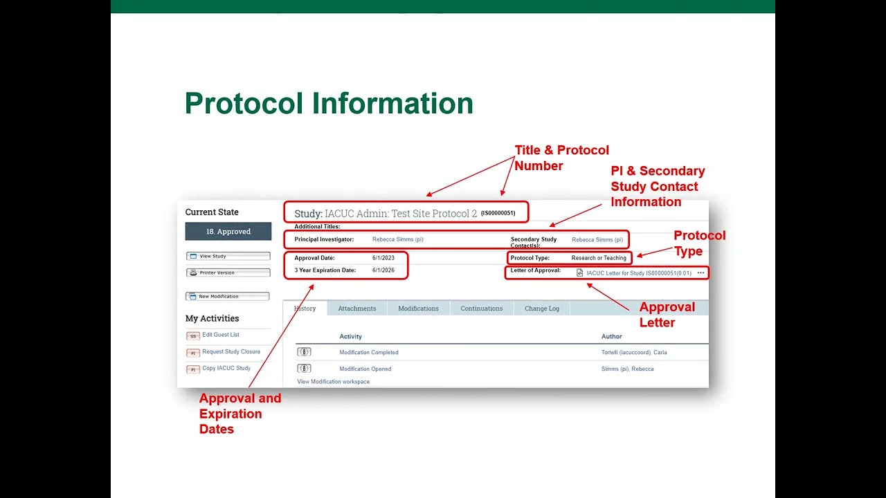 USF eIACUC Navigation Training for New Users