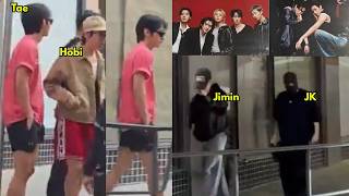 Taehyung with the shorts and glasses coming out of the hotel in El Paso looking so hot hot🔥 screenshot 4