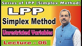 Unrestricted Variable in Linear Programming [Simplex Method], Lecture - 06