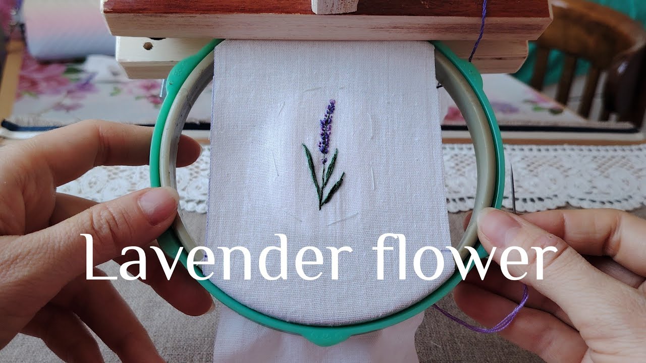 Лаванда. Вышивка МК/ Lavender flower. Video tutorial. 