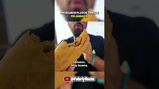 TRYING TYPICAL JAMAICAN FOOD #jamaica #food #shorts #fyp
