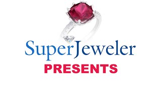 SuperJeweler | Ruby Ring 1 1/2 Carat Cushion Cut Ruby and Diamond Ring In 14K White Gold