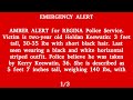 Canada Alert Ready - AMBER ALERT,  Regina, Saskatchewan (Province Wide)