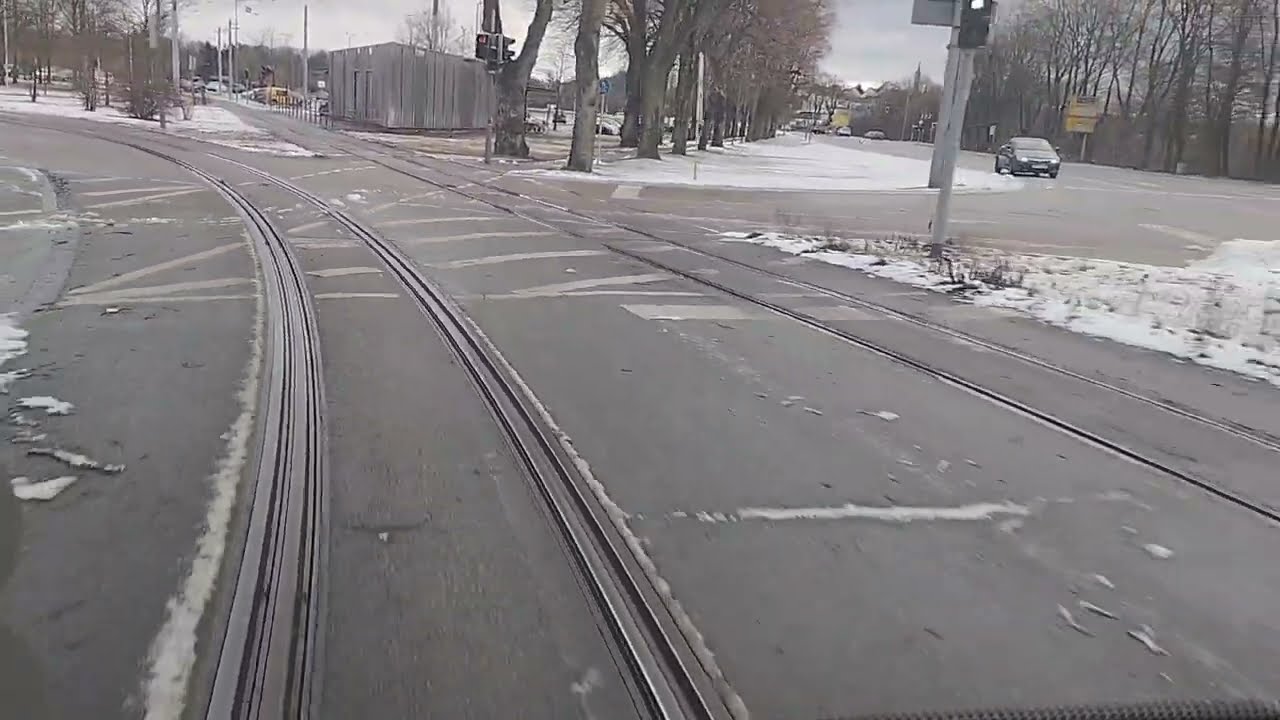 Linie 6 Tram City Flex Mitfahrt bis Königsplatz ü. Technische Hochschule.  