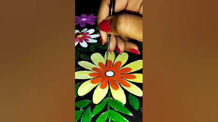 💐Canvus Tote Bag Painting 💐 #subscribe #youtubeshorts #ytshorts  #youtube #art #shorts #flowers