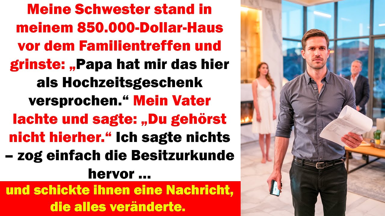 Sie sagten, ich gehöre nicht ins Haus – bis ich die Urkunde zeigte und eine Nachricht schickte.