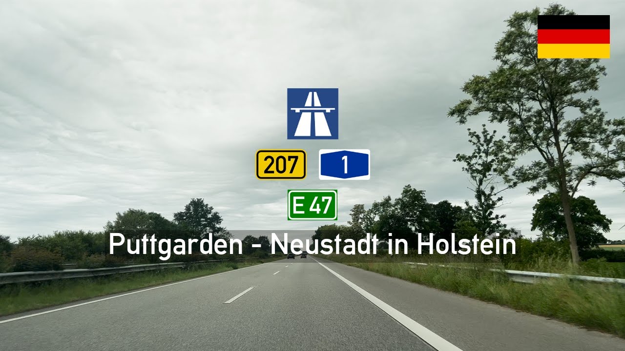 [4KHDR] Driving in Germany: B207 & Autobahn A1 E47 from Puttgarden to Neustadt in Holstein