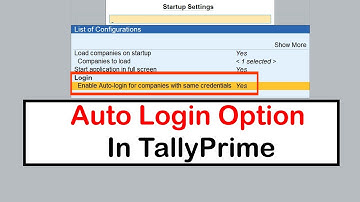 Auto Login to Your Companies | TallyPrime