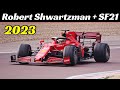 Robert Shwartzman and Ferrari SF21 (2021) at Fiorano Circuit - 1° Training Day - January 24, 2023