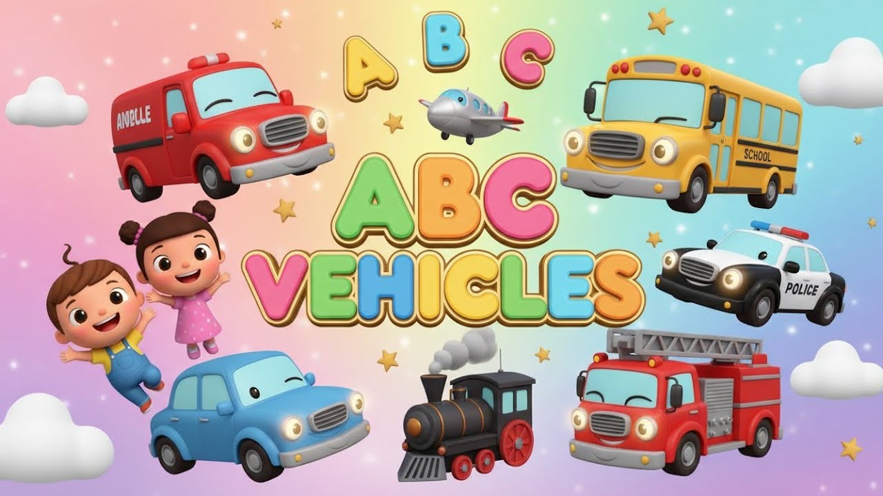 ABC Vehicles Song for Kids | Learn A to Z Vehicles | Fun Alphabet Rhyme ...