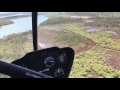Helicopter flying brisbane  training area flight north of redcliffe