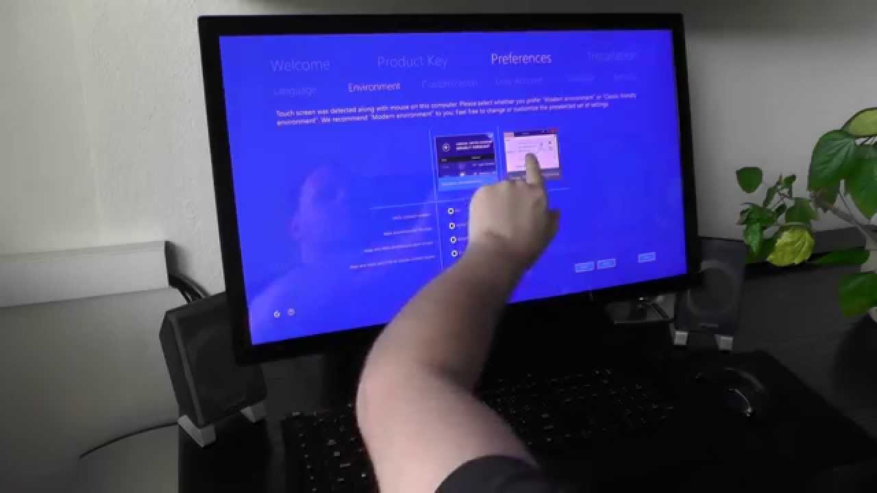 Windows 9 Design Concept on Touch-Equipped Desktop PC - YouTube