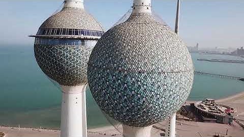 Drone footage of Kuwait tower, KUWAIT CITY #drone #dronephotography #kuwait #drone