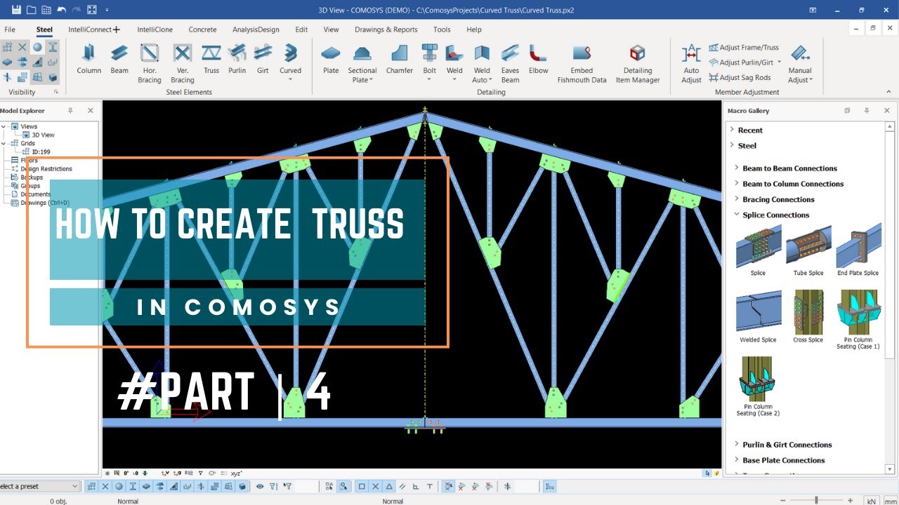Comosys Introduction Creating Truss in COMOSYS_Part4 - YouTube