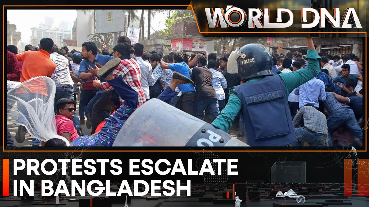 Police and opposition party supporters clash in Bangladesh