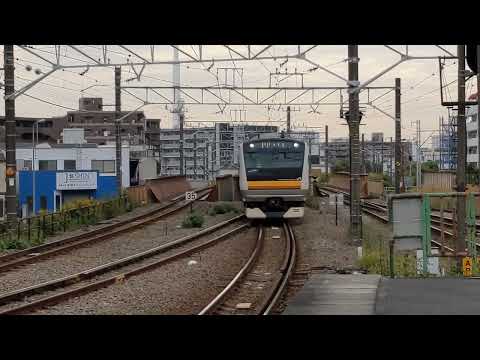 南武線E233系8000番台N9編成 尻手駅入線シーン
