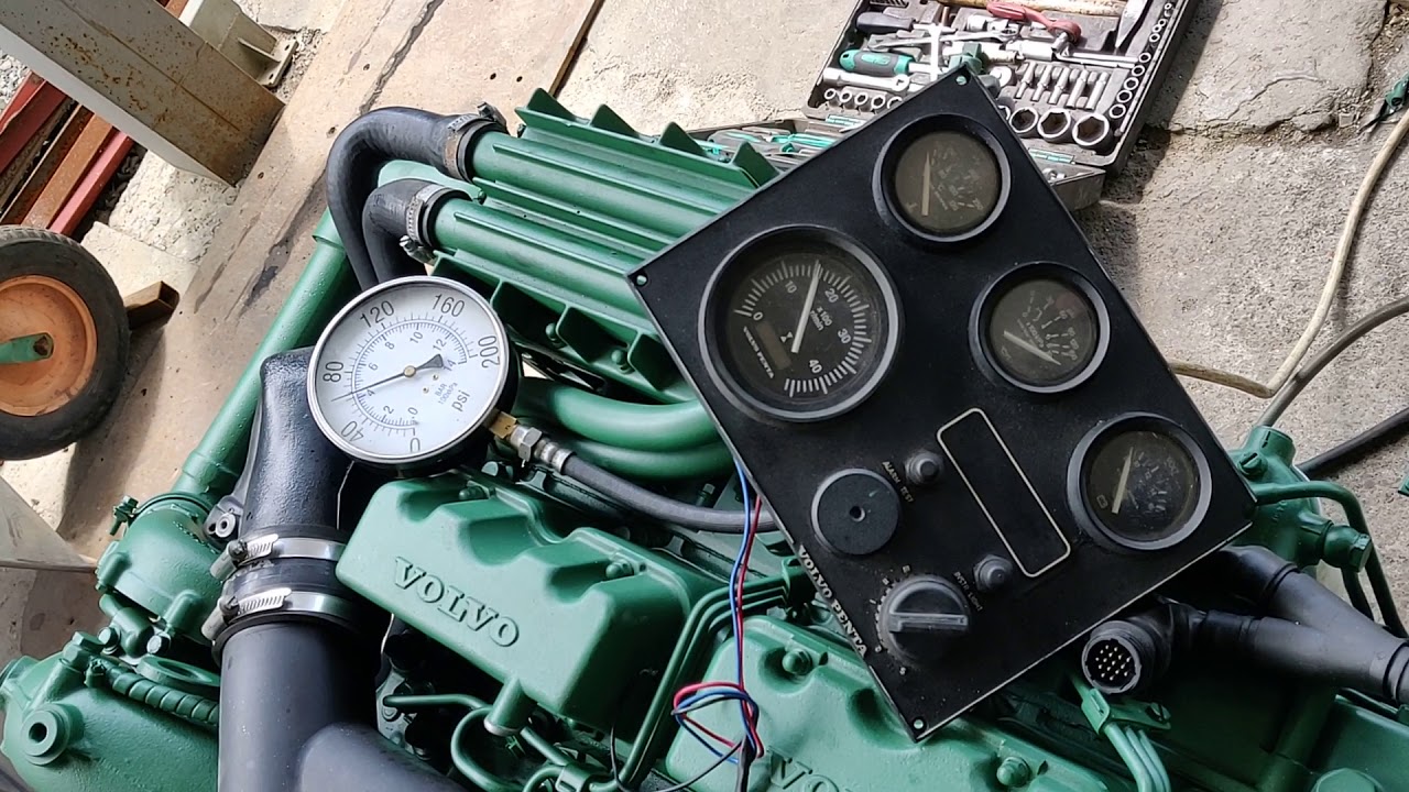 Volvo Penta KAD42A 2204201312 engine start YouTube