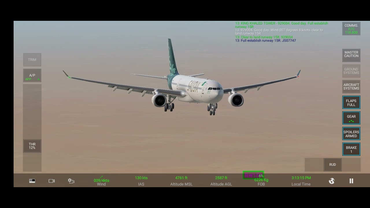 RFS-Real Flight Simulator Airbus A330-300 Saudia Karachi Intl to Riyadh ...