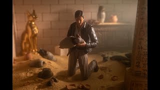 Toy Photography lighting for Egyptian tomb with Indiana