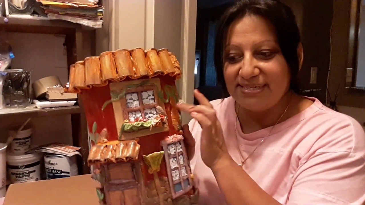 Tutorial #63.   Como hacer una teja de cartón  y papel muy fácil 🌎🚮😉😘