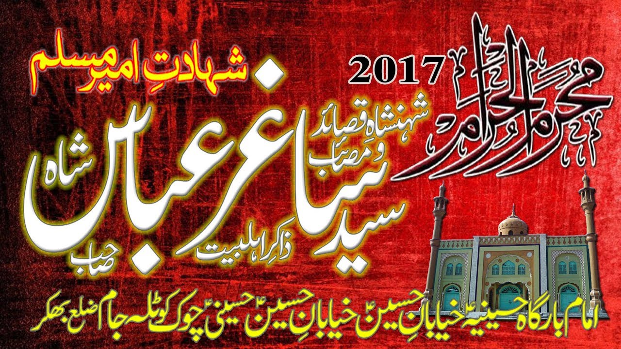 Zakir Syed Saghar Abbas Shah | Muharam 2017 | Imam Bargah Hussainia kotla jam | Part 2 |